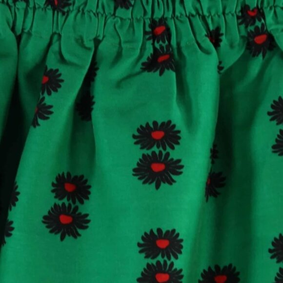 NWOT The Double J Green Floral Wool Mini Elasticized Skirt XS - Picture 5 of 6